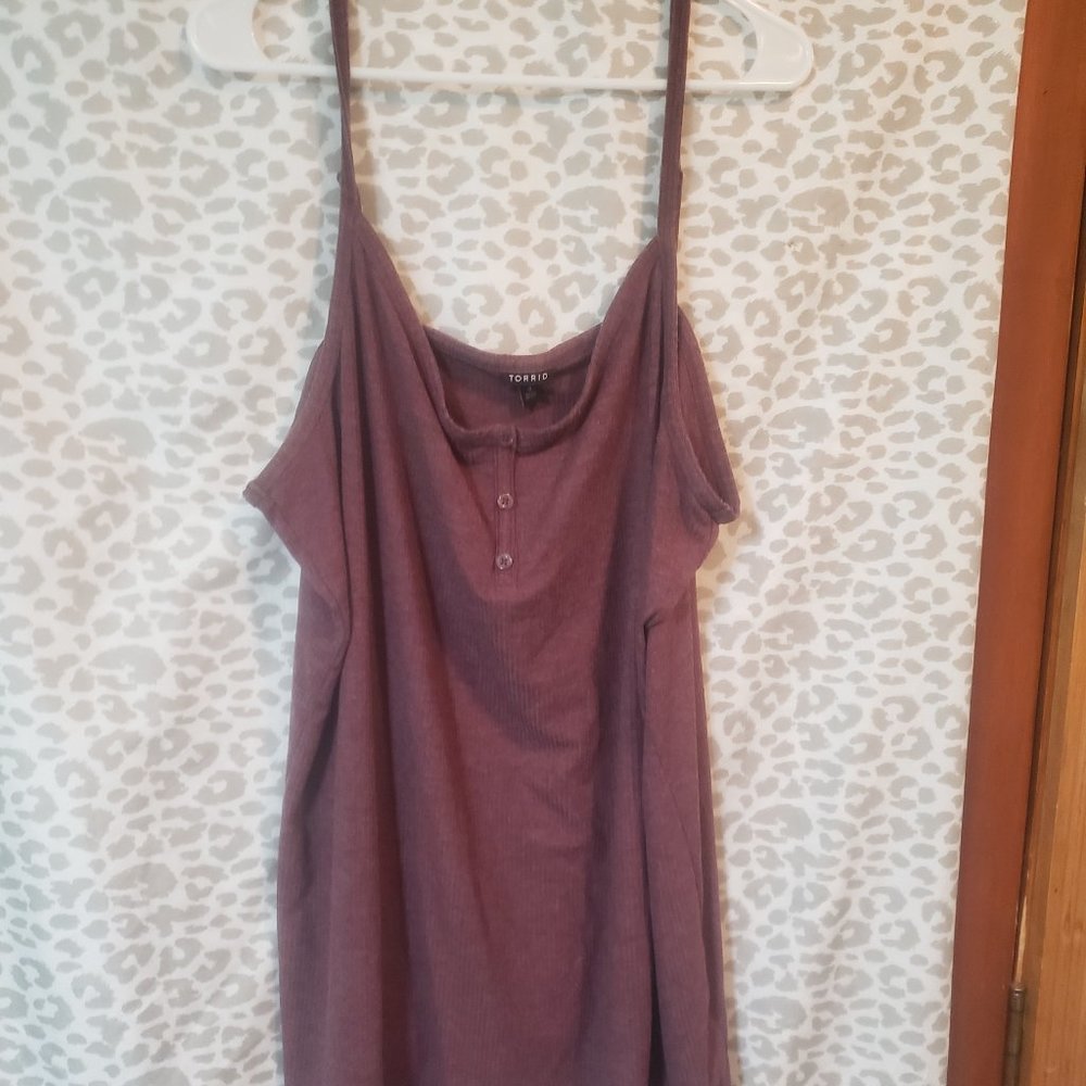 Torrid rib knit foxy tank size 4